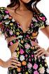 Luli Fama Luli'S Secret Garden Deep V Cut Out Dress